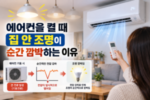 에어컨을 켤 때 집 안 조명이 순간 깜박하는 이유 3 에어컨을 켤 때 집 안 조명이 순간 깜박하는 이유 썸네일